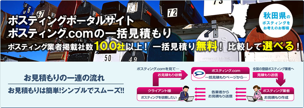 秋田県のポスティングをお考えのお客様