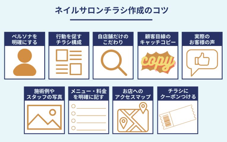 ネイルサロンチラシ作成のコツ