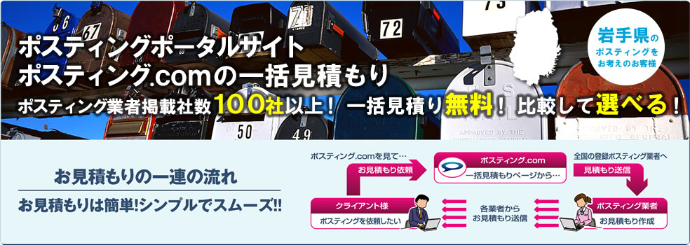 岩手県のポスティングをお考えのお客様