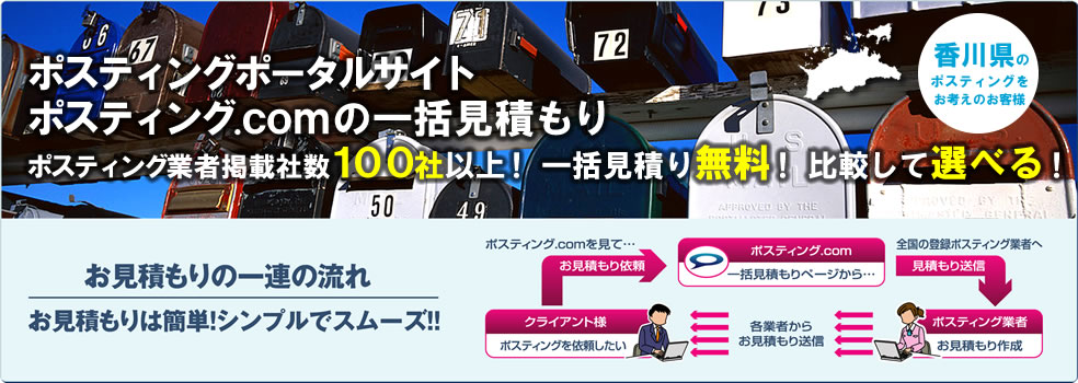 香川県のポスティングをお考えのお客様