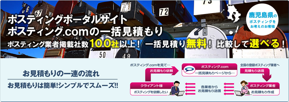 鹿児島県のポスティングをお考えのお客様