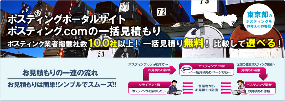 東京都のポスティングをお考えのお客様