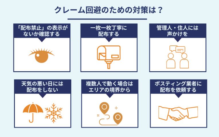 クレームを避けるための対策は？